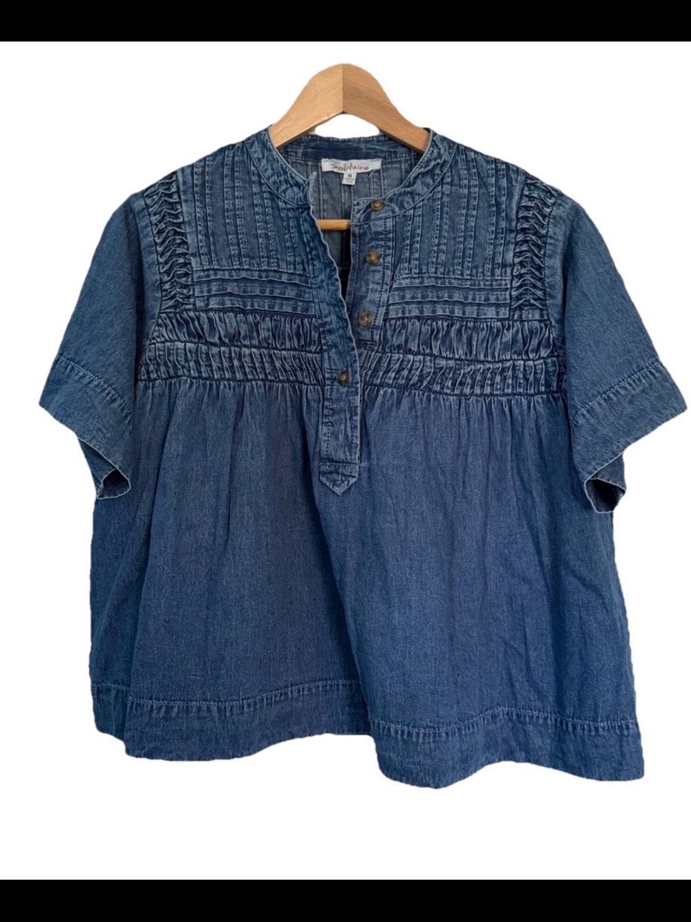 Solitaire Anthropologie Denim Women’s Top size M